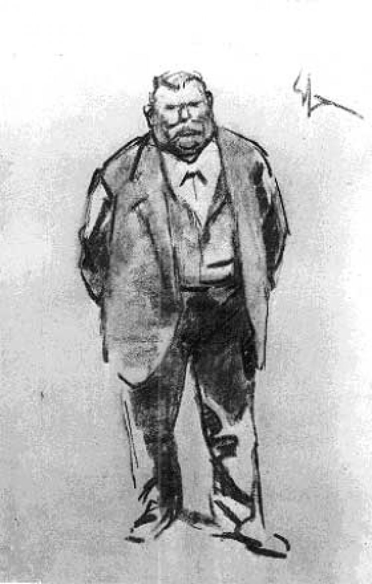 Una figura d'uomo (illustrazione per un racconto di Ferdinando Martini)